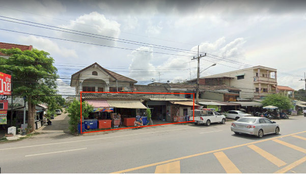 ขายอาคารพานิชย์ 4 คูหา โกดัง พร้อมที่ดินด้านหลังรวมเกือบ 1 ไร่ ติดถนนใหญ่